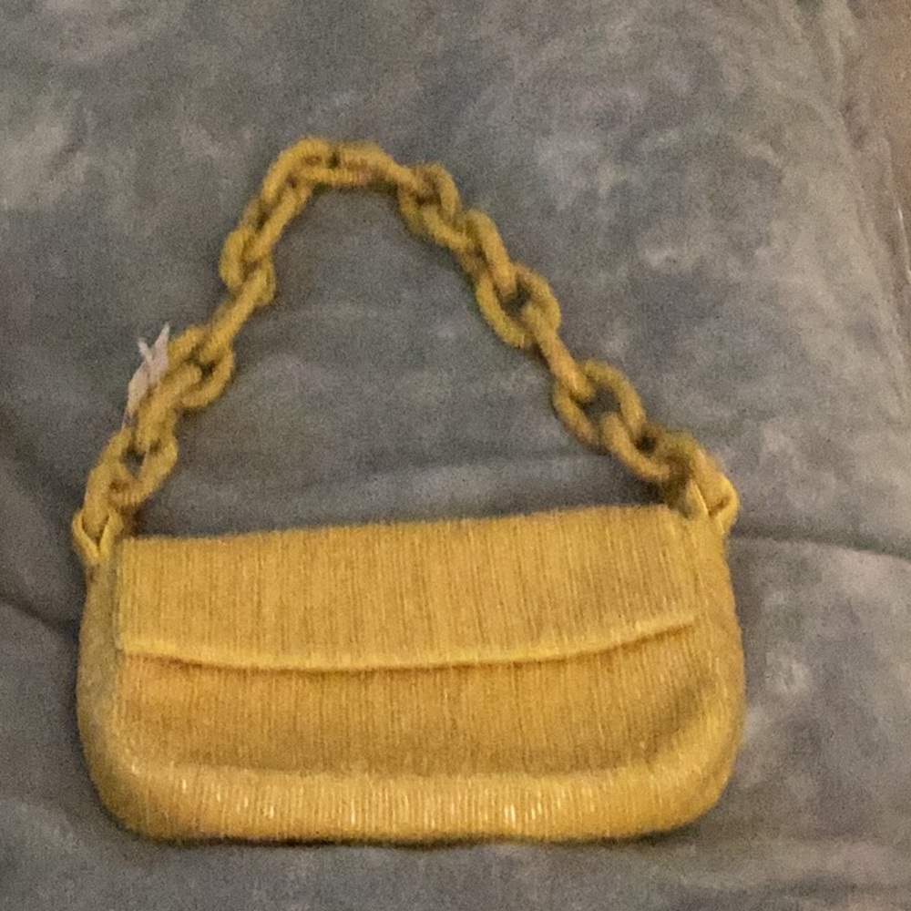 Anthropologie beaded purse. Yellow